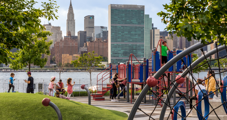 Children playing in Long Island City